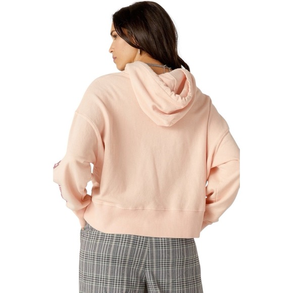 NWT Grateful Dead Daydreamer Peach LA Bears Tie Dye Cropped Shrunken Hoodie XS - Picture 5 of 10